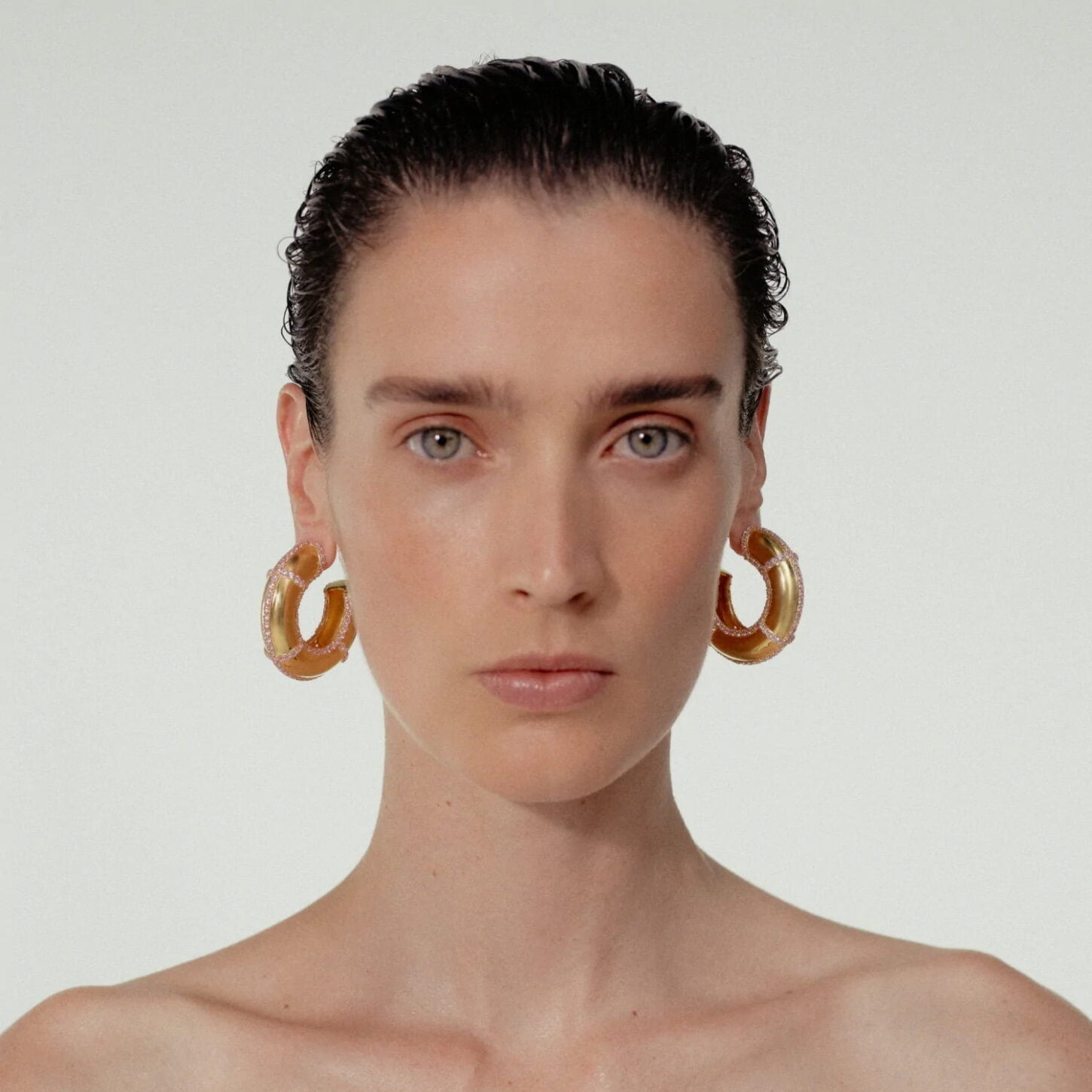 Gaia Gold Pink Küpe